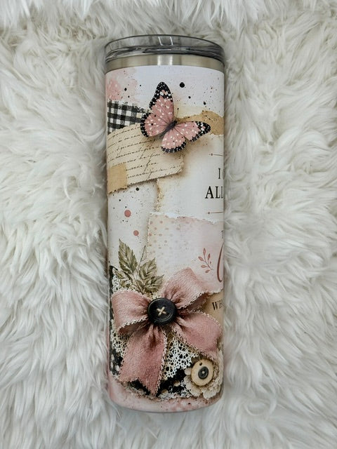 I can do all things through Christ - 20oz skinny tumbler
