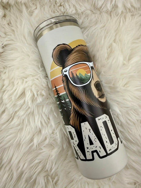Rad Dad - Retro - 20oz Skinny Tumbler
