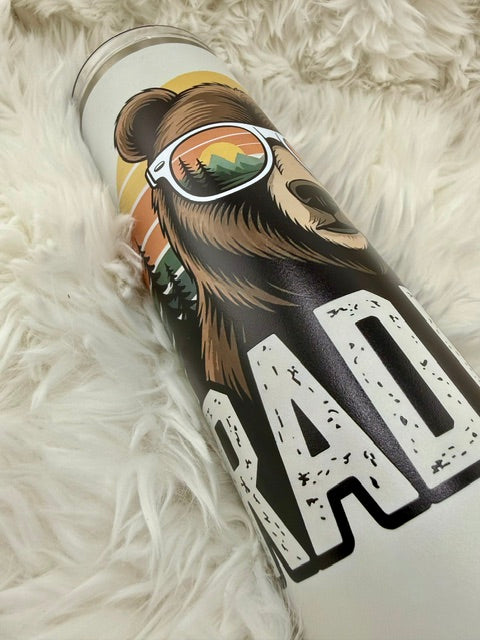 Rad Dad - Retro - 20oz Skinny Tumbler