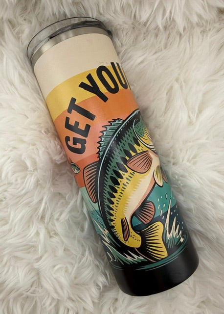 Get your bass in the boat - 20oz Skinny Tumbler