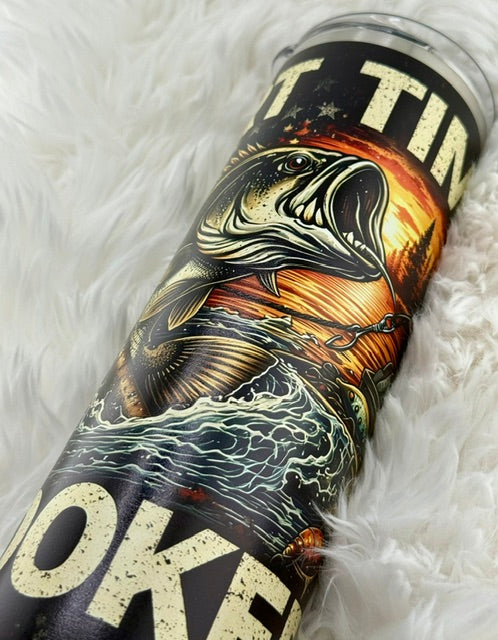 Part Time Hooker - Fishing - 20oz Skinny Tumbler