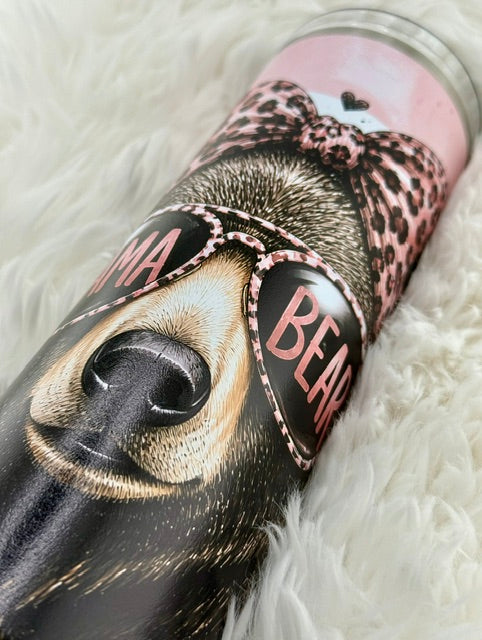 Pink Mama Bear - 20oz skinny tumbler