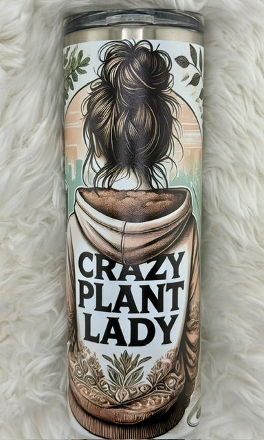 Crazy Plant Lady - 20oz skinny tumbler