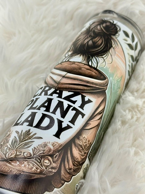 Crazy Plant Lady - 20oz skinny tumbler