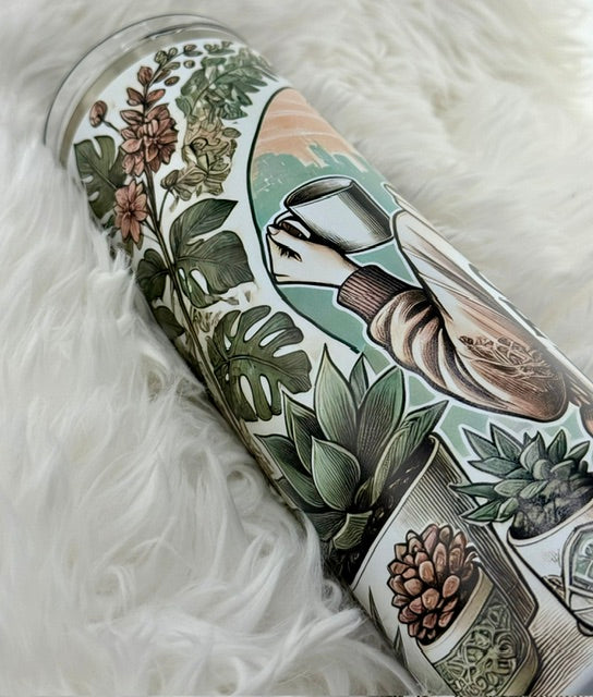Crazy Plant Lady - 20oz skinny tumbler