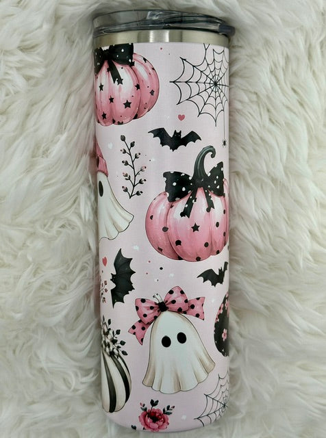 Pastel Pink Spooky Season - 20oz Skinny Tumbler