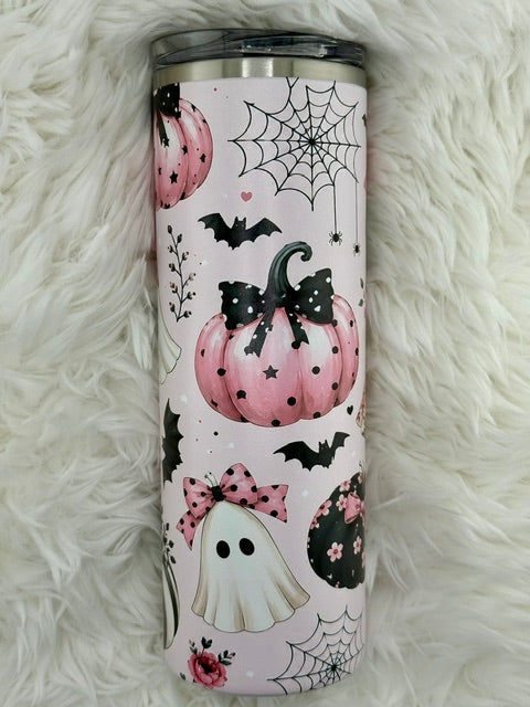 Pastel Pink Spooky Season - 20oz Skinny Tumbler