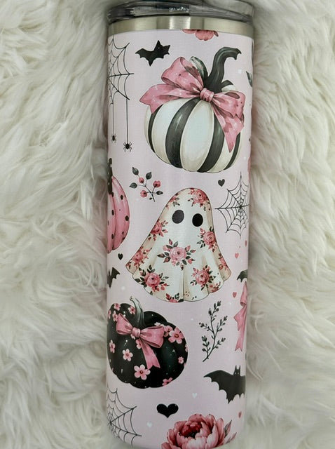 Pastel Pink Spooky Season - 20oz Skinny Tumbler