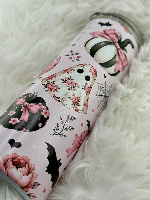 Pastel Pink Spooky Season - 20oz Skinny Tumbler