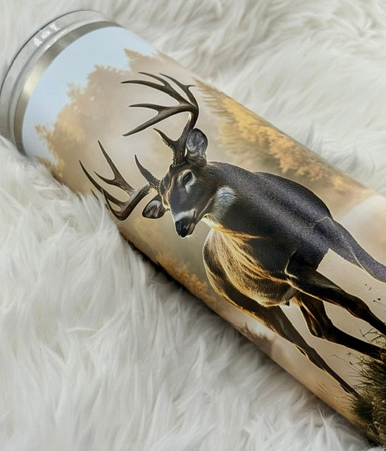 Hunting Season Deer - 20oz Skinny Tumbler