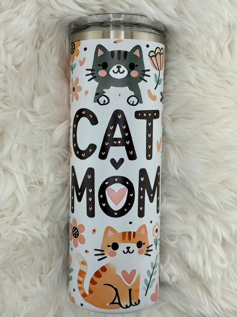 Cat Mom - 20oz Skinny Tumbler
