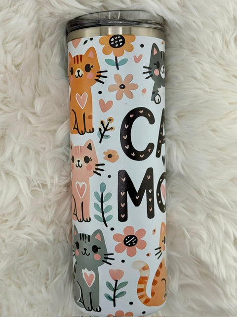 Cat Mom - 20oz Skinny Tumbler