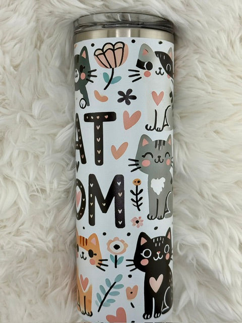 Cat Mom - 20oz Skinny Tumbler