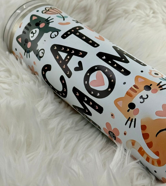 Cat Mom - 20oz Skinny Tumbler
